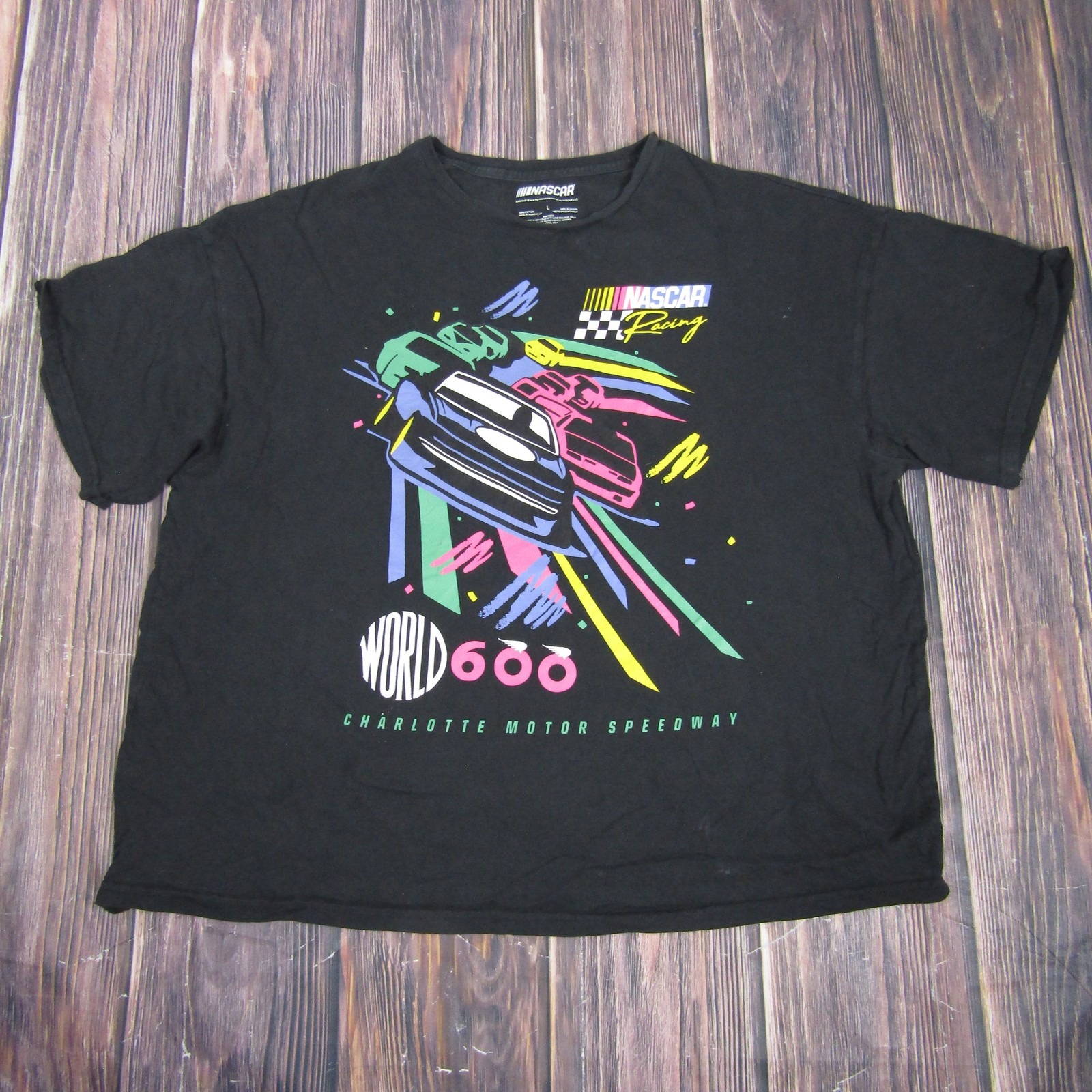 Vintage Charlotte Motor Speedway Shirt Mens Large World 600 Nascar Racing 90s